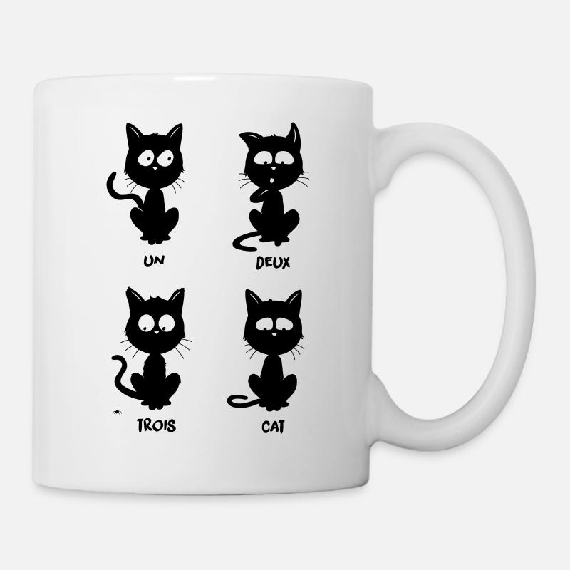 Un, deux, trois, cat - Mug blanc - blanc