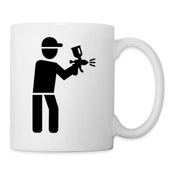 Lackierer - Tasse - Weiß - Rechts