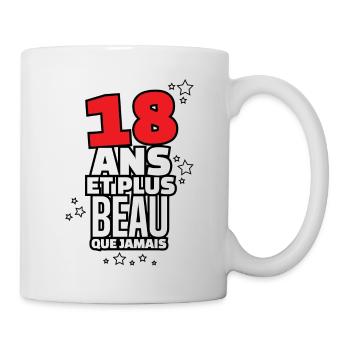 18 ans et plus beau que jamais - Mug blanc - blanc - Droite