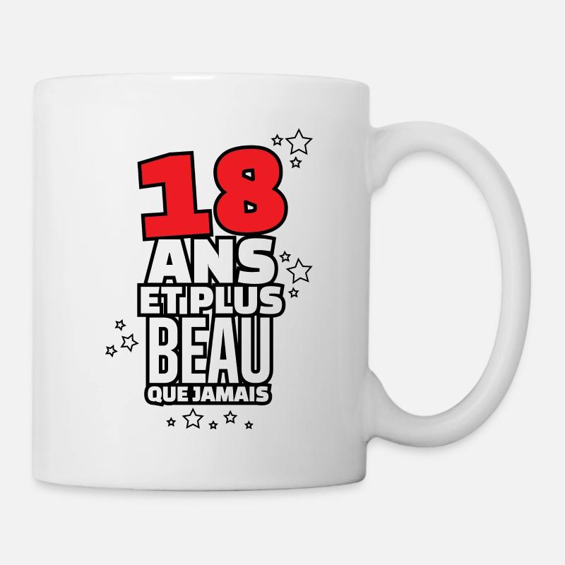 18 ans et plus beau que jamais - Mug blanc - blanc