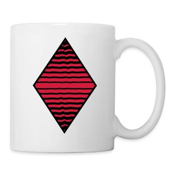 Nombreuses lignes de mires de traits de forme losa - Mug blanc - blanc - Droite