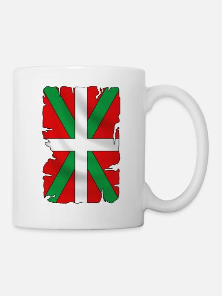 basque drapeau - ikurriña - Mug blanc - blanc