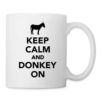 Keep calm and Donkey on - Mug blanc - blanc - Droite