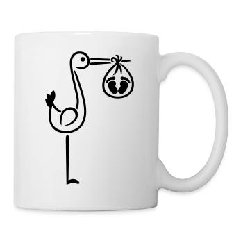 Storch - Tasse - Weiß - Rechts