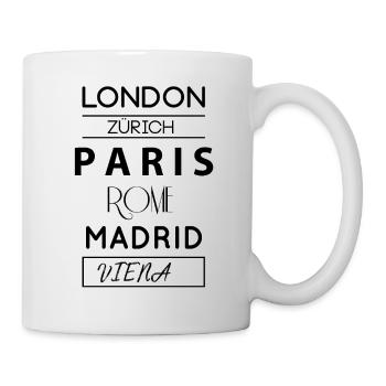 Europäische Städte - Tasse - Weiß - Rechts