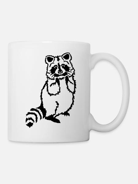Raton laveur - Mug blanc - blanc