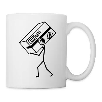 Paketbote - Tasse - Weiß - Rechts