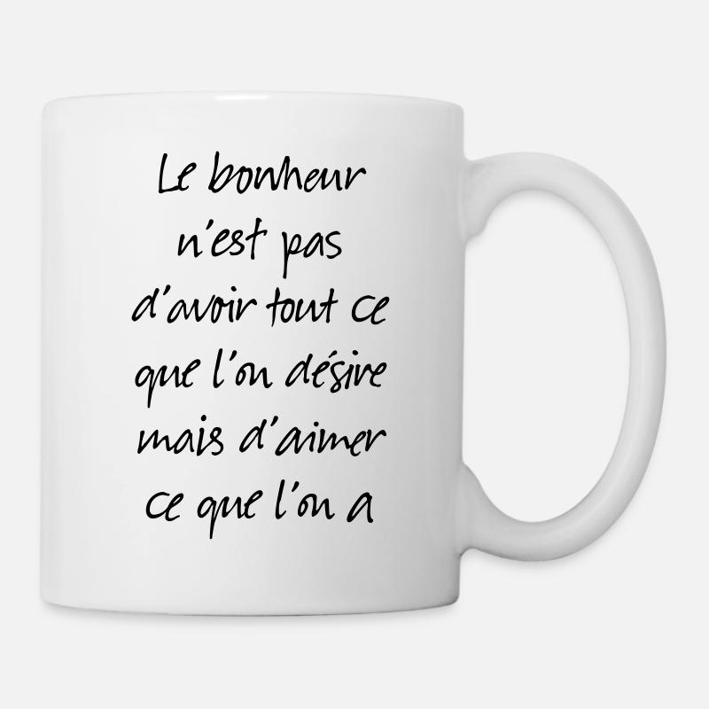 le_bonheur - Mug blanc - blanc
