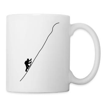 Bergwanderer an steilem Hang - Tasse - Weiß - Rechts