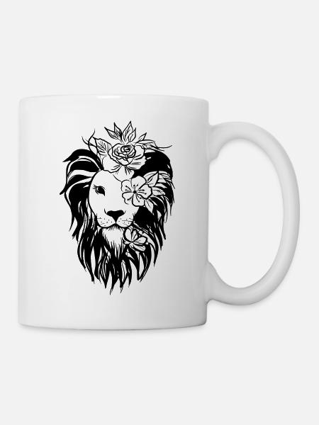 Le lion est roi idée cadeau Lion Zodiac - Mug blanc - blanc