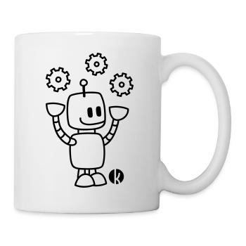 Happy Juggling Robot - Mug blanc - blanc - Droite
