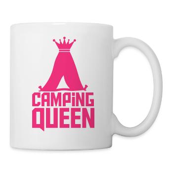 Camping Queen Königin Zelt Logo - Tasse - Weiß - Rechts