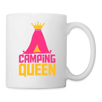 Camping Queen Königin Zelt Logo - Tasse - Weiß - Rechts