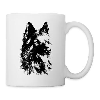 Chien de berger allemand - Mug blanc - blanc - Droite