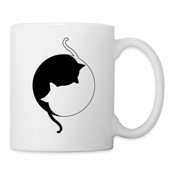 Chat yin et yang - Mug blanc - blanc - Droite