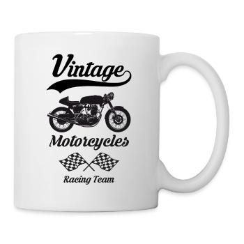 vintage motorcycles team 07 - Mug blanc - blanc - Droite