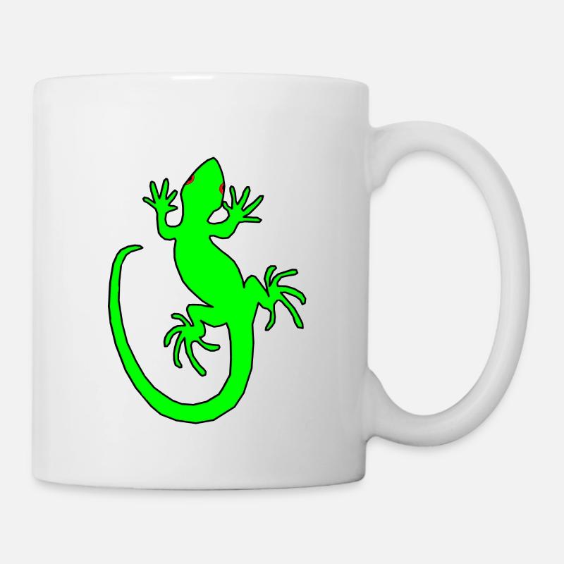 Neon Gecko - Tasse - Weiß