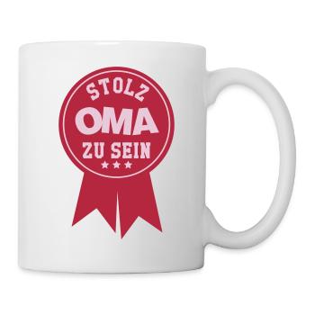 Oma / Großmütter / Grossmütter / Geburt / Baby - Tasse - Weiß - Rechts