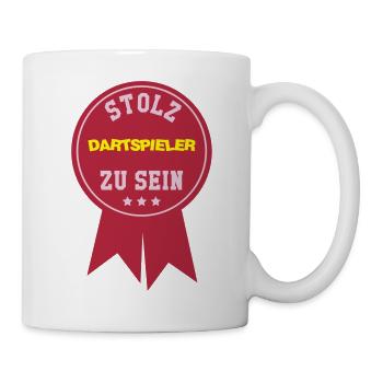 Darts Dartspieler Dartspielerin Dartsport Dart - Tasse - Weiß - Rechts