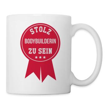 Bodybuilder Bodybuilding Kräftig Muskulös Fitness - Tasse - Weiß - Rechts