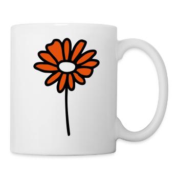 Blume Gänseblümchen - V2 - Tasse - Weiß - Rechts