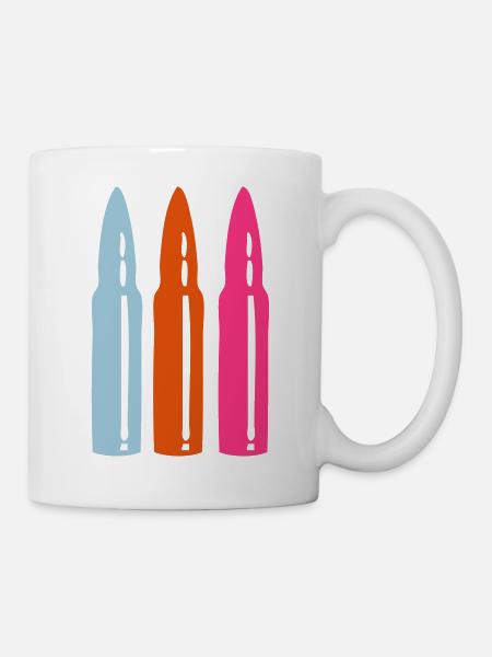 kugel patrone gewehr - Tasse - Weiß