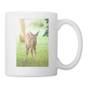 Fauve de cerf (Capreolus capreolus, cerf, faon, fauve) - Mug blanc - blanc - Droite