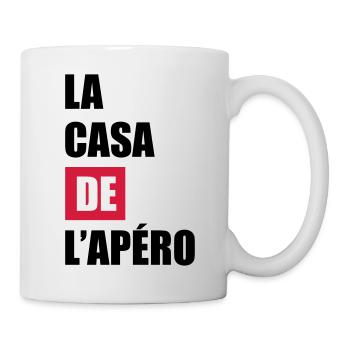 La casa de l'apéro, cadeau apéro, humour, alcool - Mug blanc - blanc - Droite
