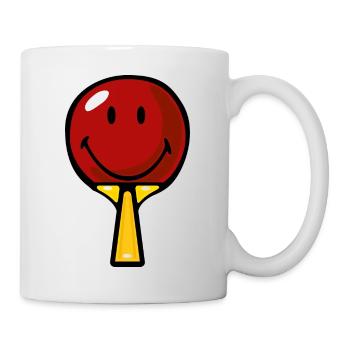 Smiley Table Tennis Racket - Mug blanc - blanc - Droite
