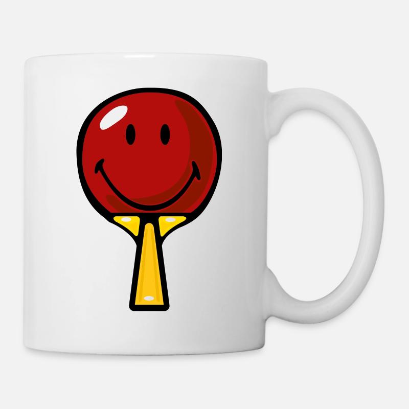 Smiley Table Tennis Racket - Mug - white