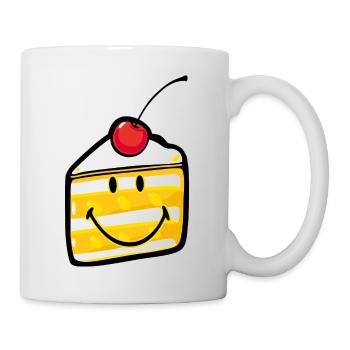Smiley Cake - Mug blanc - blanc - Droite