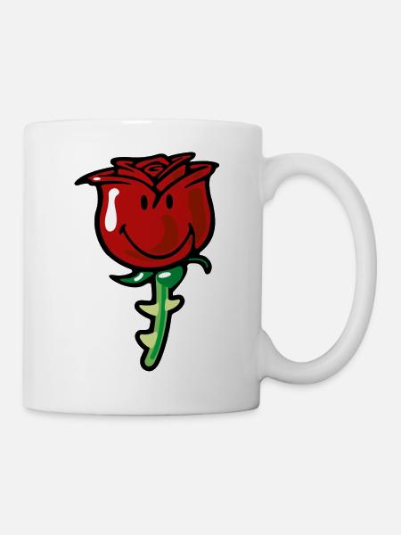 Smiley Rose - Tasse - Weiß