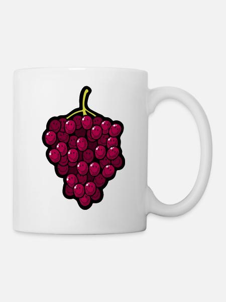 Smiley Grapes - Tasse - Weiß