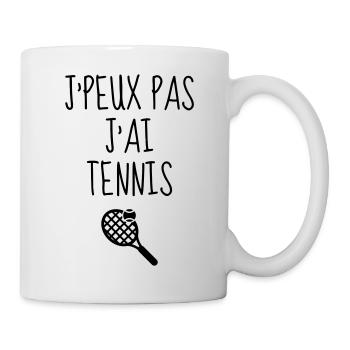 Tennis - Sport - Racket - Tennis Player - Tenis - Tasse - Weiß - Rechts
