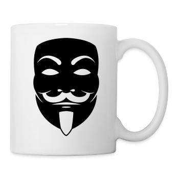 anonymus_maske - Tasse - Weiß - Rechts