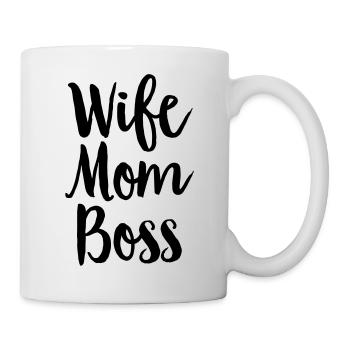 Wife - Mom - Boss - Mug blanc - blanc - Droite
