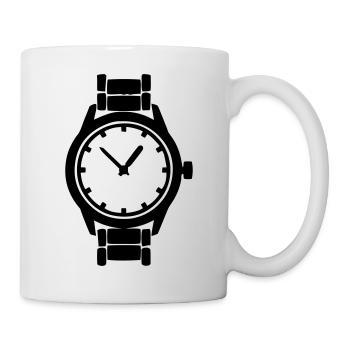 uhr - Tasse - Weiß - Rechts