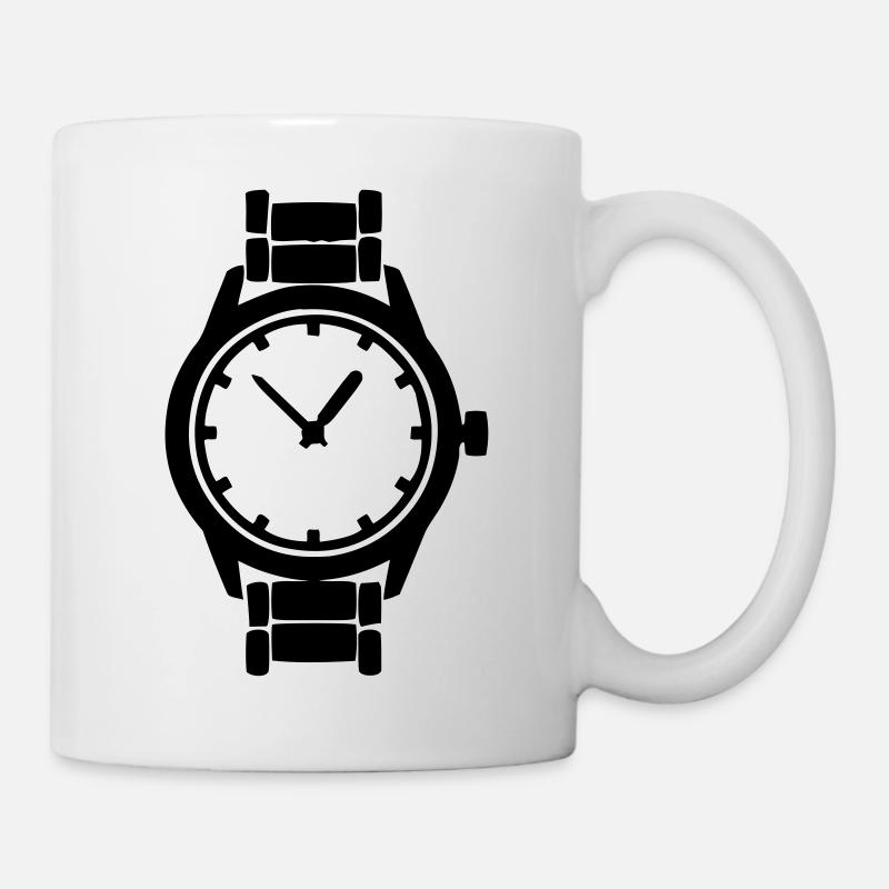 uhr - Tasse - Weiß