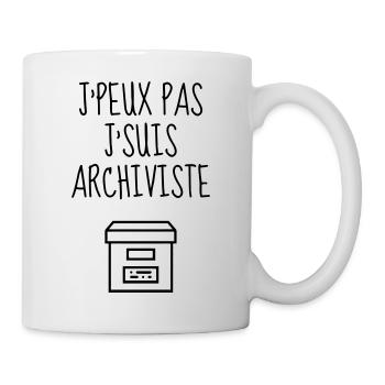 Archiviste / Archives / Travail / Métier / Job - Mug blanc - blanc - Droite
