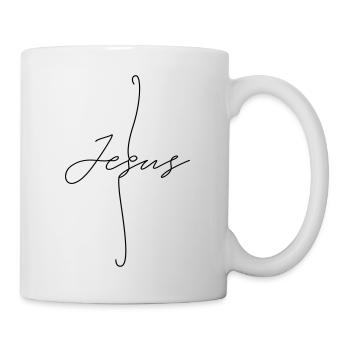 police de jésus, chemise de fête - Mug blanc - blanc - Droite