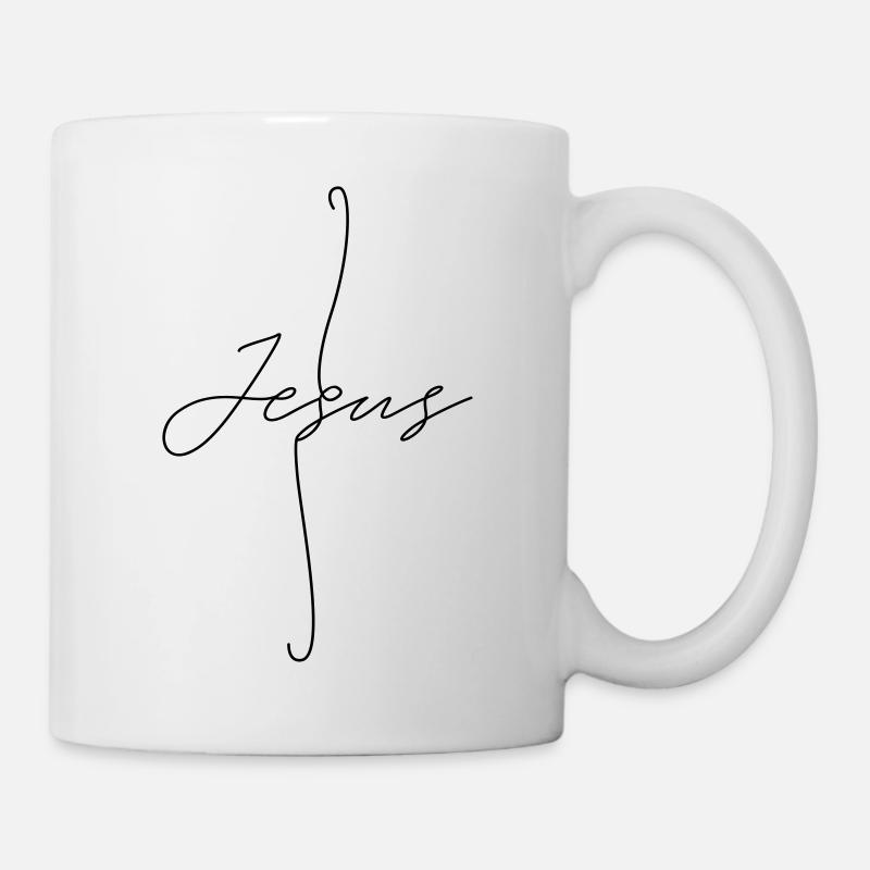 police de jésus, chemise de fête - Mug blanc - blanc