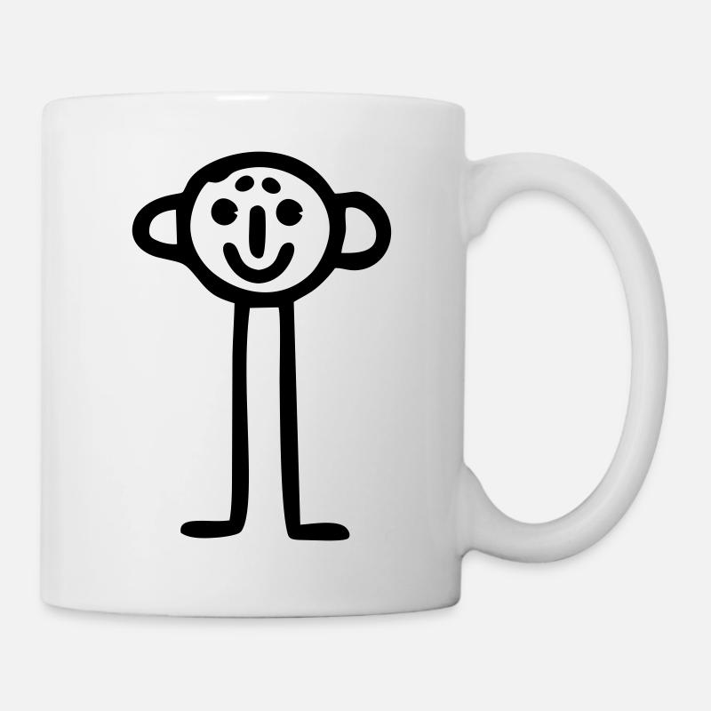 Strichmännchen einfach - Tasse - Weiß