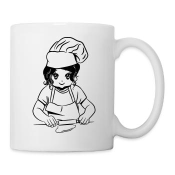 Faire cuire fille cuisinier - Mug blanc - blanc - Droite