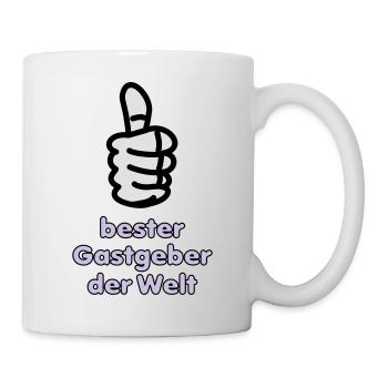 Vektorgrafik bester Gastgeber der Welt - Tasse - Weiß - Rechts