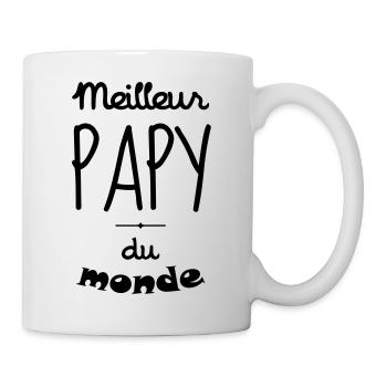 Papy Papi Grand-Père Retraite famille - Mug blanc - blanc - Droite