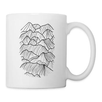Schwarze Berge - Tasse - Weiß - Rechts