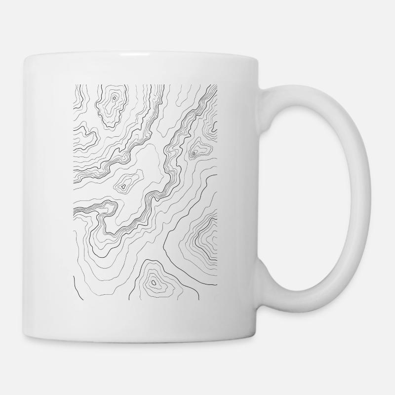 Topographie - Mug blanc - blanc