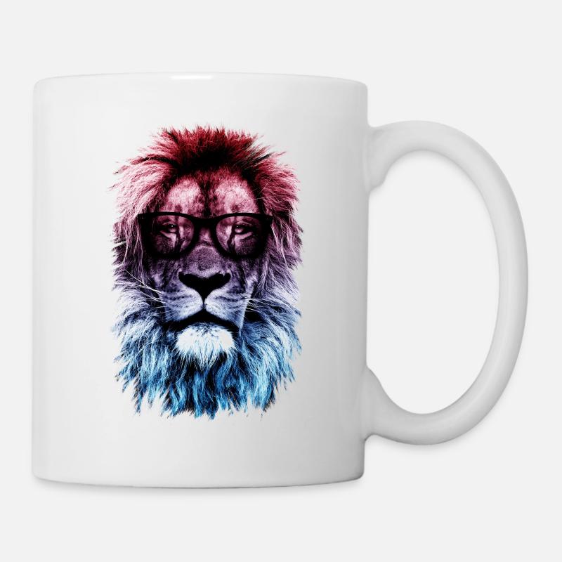 Lion hipster - Mug blanc - blanc