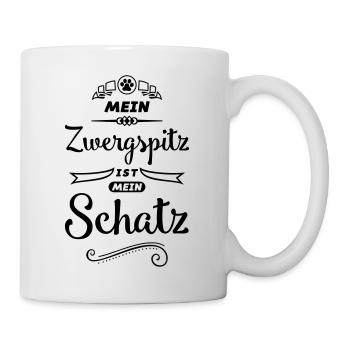 zwergspitz mein schatz hund - Tasse - Weiß - Rechts