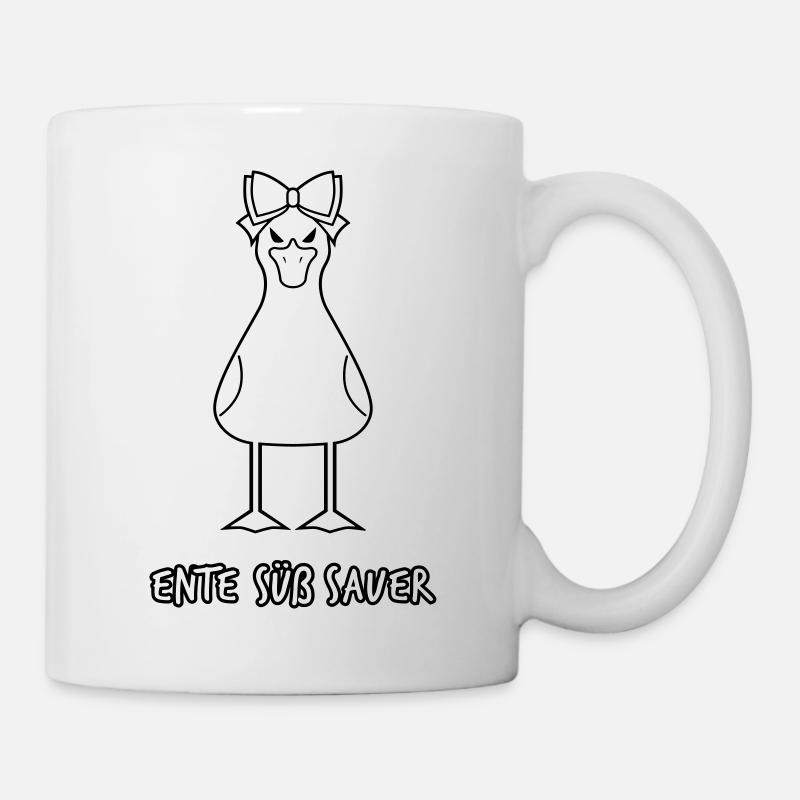 Ente Süß Sauer Witzig Geschenk Weihnachten - Tasse - Weiß